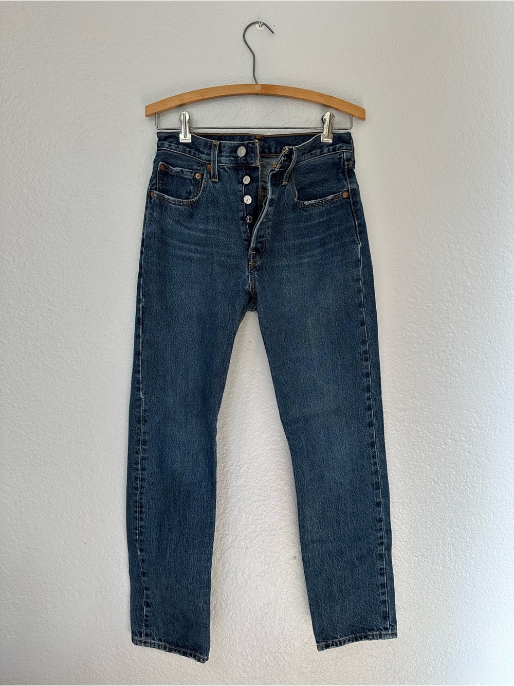 Levi 501’s - 27x30, Classic Women’s Jeans in Dark Blue